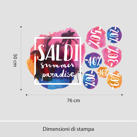 Saldi summer paradise | Vetrofania