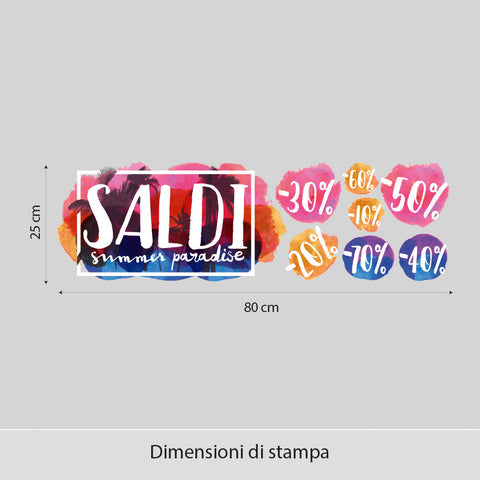 Saldi summer paradise | Vetrofania