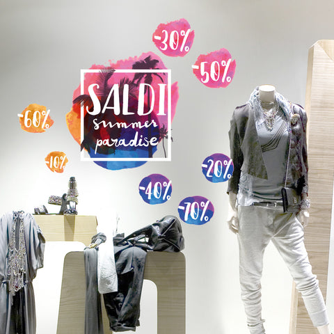 Saldi summer paradise | Vetrofania