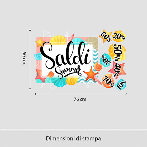 Saldi conchiglie | Vetrofania