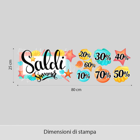 Saldi conchiglie | Vetrofania