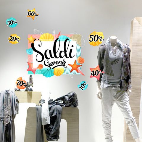 Saldi conchiglie | Vetrofania