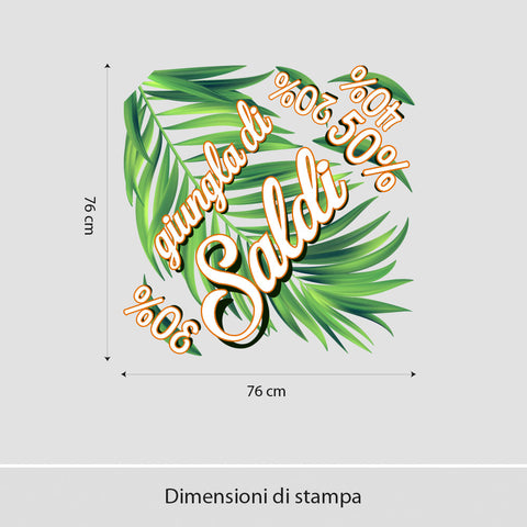 Giungla di saldi | Vetrofania