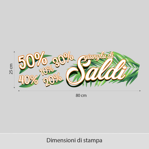 Giungla di saldi | Vetrofania