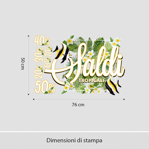 Saldi giardino tropicale | Vetrofania