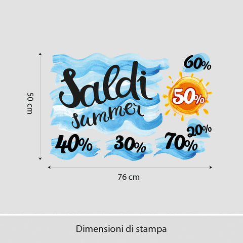 Saldi sull'onda | Vetrofania