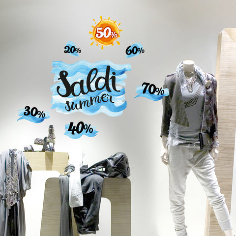 Saldi sull'onda | Vetrofania