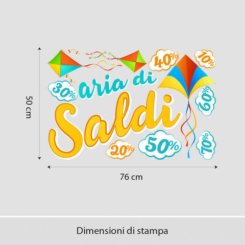 Saldi in aria | Vetrofania