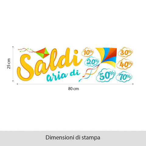 Saldi in aria | Vetrofania