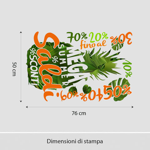 Mega Summer saldi | Vetrofania