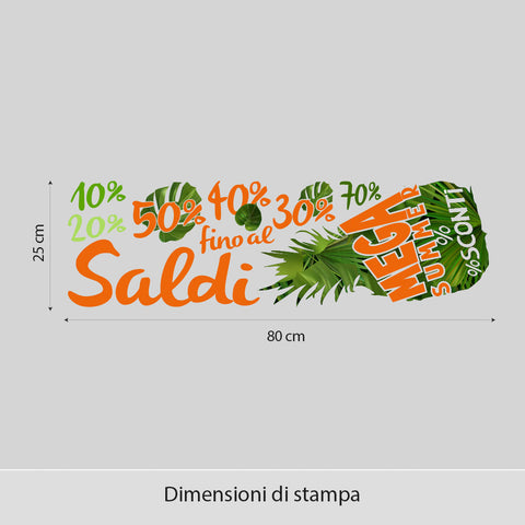 Mega Summer saldi | Vetrofania