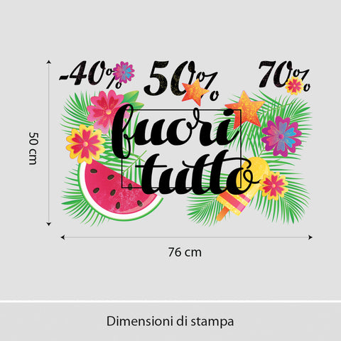 Fuori tutto tropicale | Vetrofania