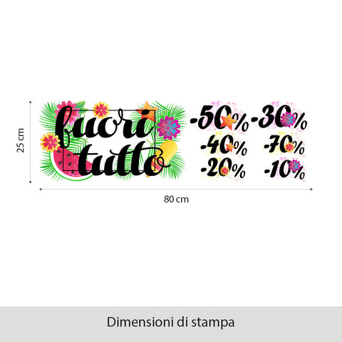 Fuori tutto tropicale | Vetrofania