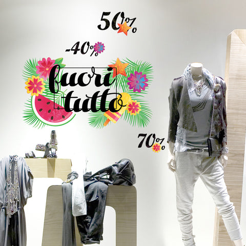 Fuori tutto tropicale | Vetrofania