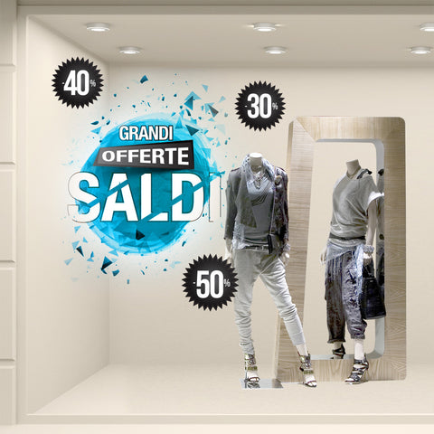 Saldi sotto zero | Vetrofania