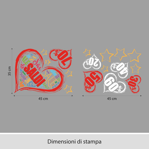 Cuore saldi | Vetrofania