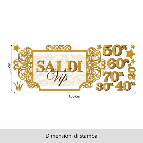 Saldi cornice glam | Vetrofania