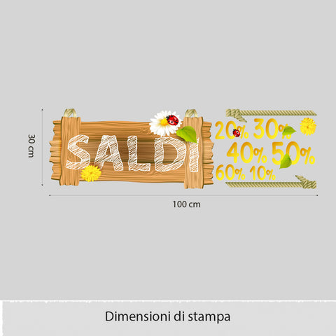 Cartello saldi | Vetrofania