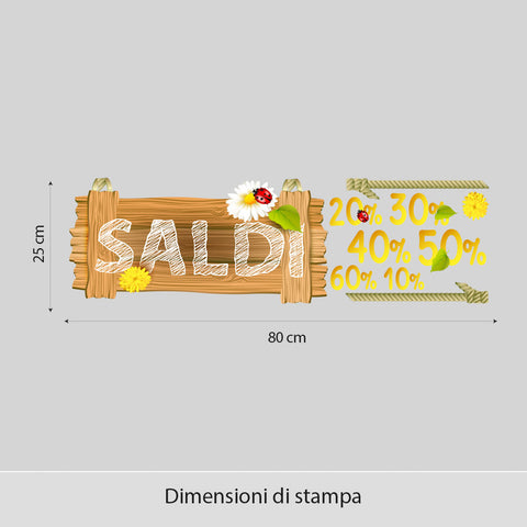 Cartello saldi | Vetrofania