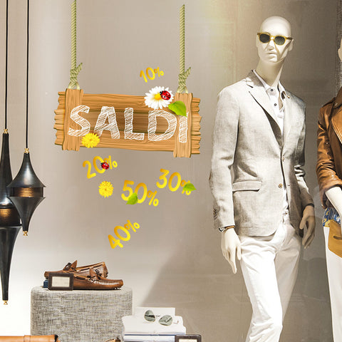 Cartello saldi | Vetrofania