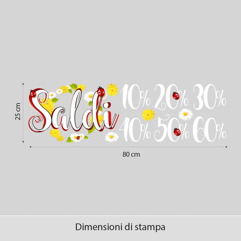 Ghirlanda saldi | Vetrofania