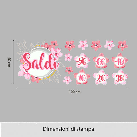 Saldi fiori | Vetrofania