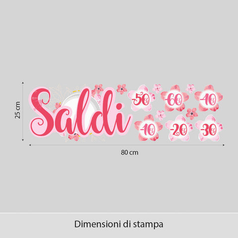Saldi fiori | Vetrofania