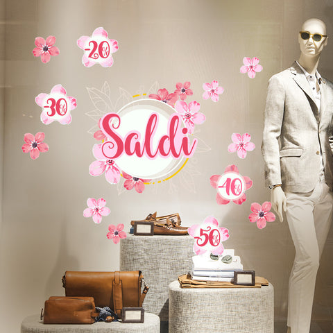 Saldi fiori | Vetrofania