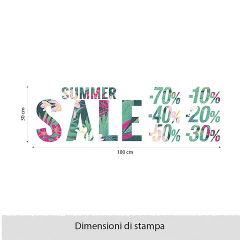 Saldi colori tropicali | Vetrofania