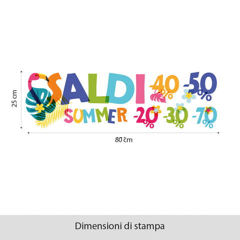 Saldi effetto tropicale | Vetrofania