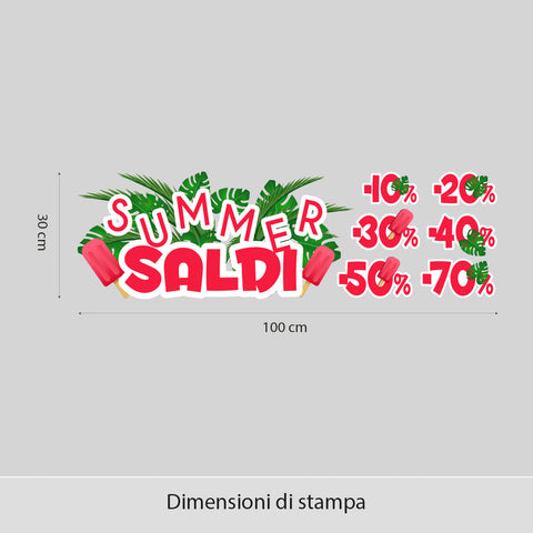 Ghiaccioli tropicali | Vetrofania