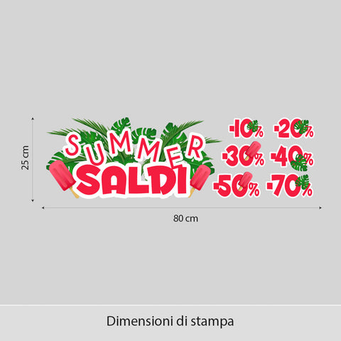 Ghiaccioli tropicali | Vetrofania