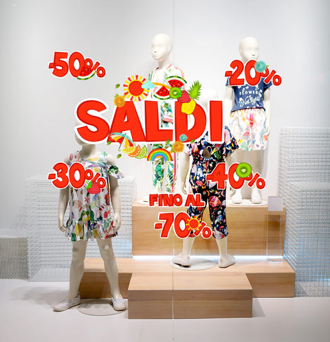 Saldi estate | Vetrofania