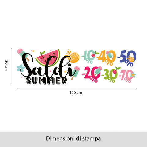 Saldi frutta | Vetrofania