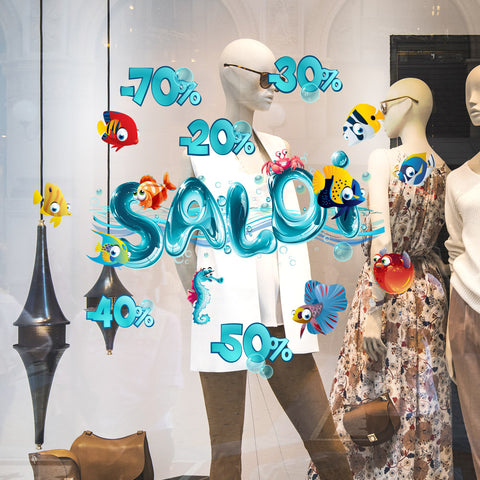Saldi pesci tropicali | Vetrofania