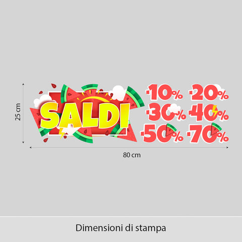 Saldi dolce anguria | Vetrofania