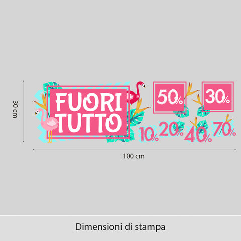 Fuori tutto paradise | Vetrofania