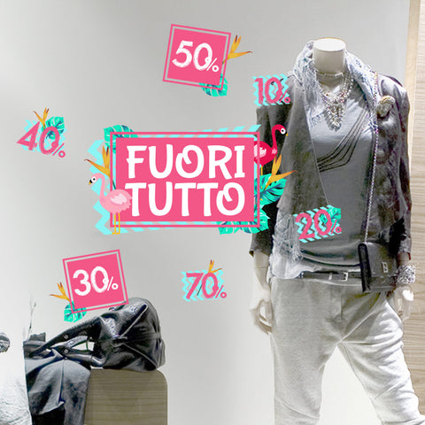 Fuori tutto paradise | Vetrofania