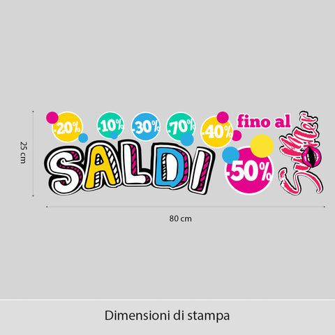Saldi summer pop | Vetrofania