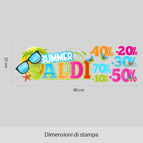 Saldi in vacanza | Vetrofania