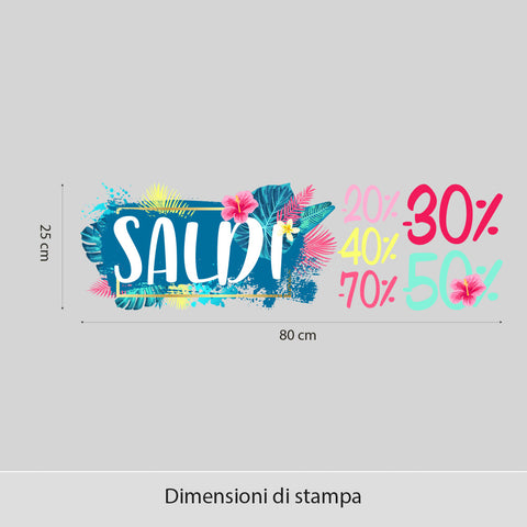 Saldi Tropical blue | Vetrofania