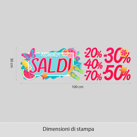Saldi Vacanze estive | Vetrofania