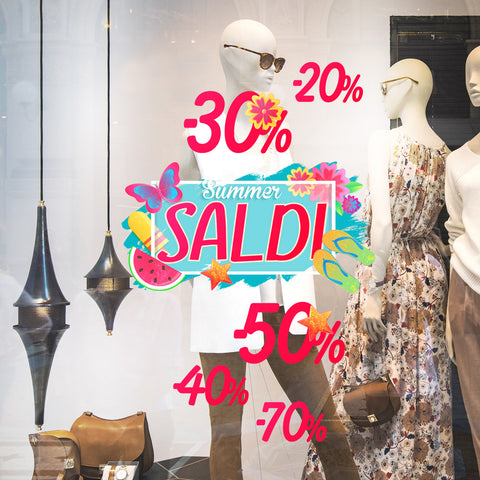 Saldi Vacanze estive | Vetrofania