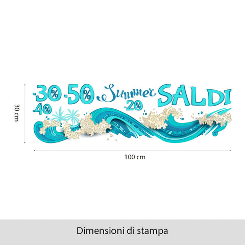 Onde di saldi | Vetrofania