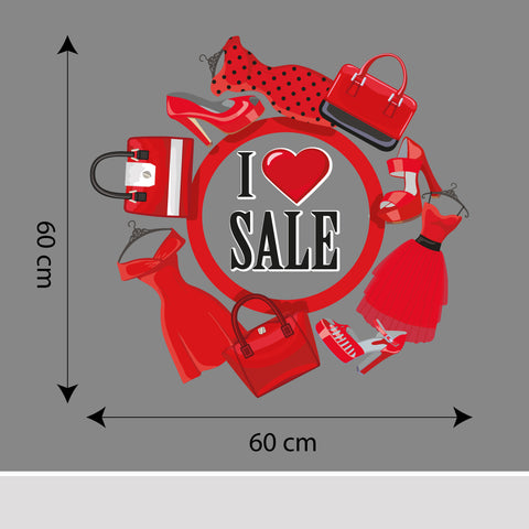 I love saldi fashion | Vetrofania