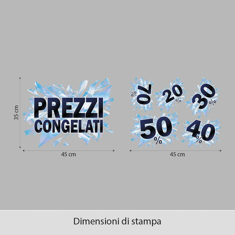 Prezzi congelati | Vetrofania