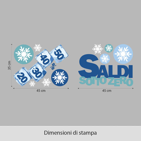 Saldi sotto zero | Vetrofania