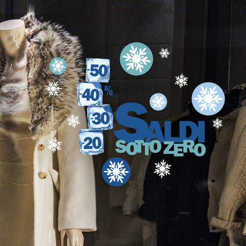 Saldi sotto zero | Vetrofania