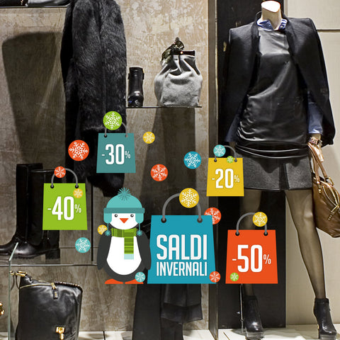 Saldi pinguino | Vetrofania