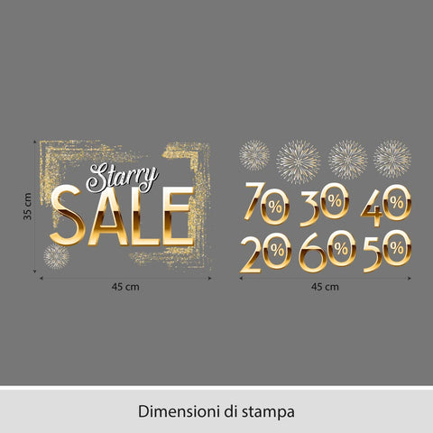 Saldi stellari | Vetrofania